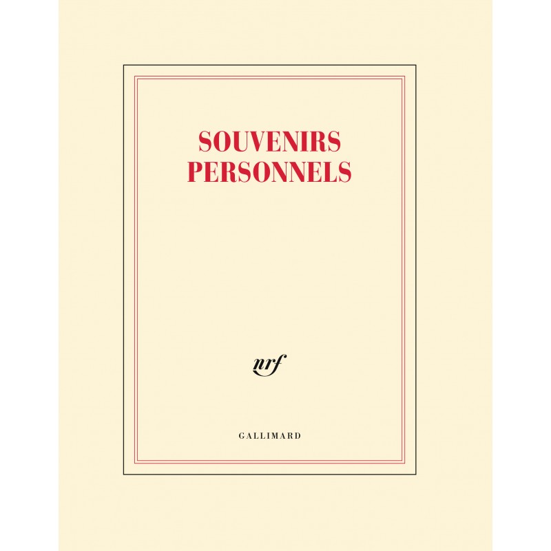 Cahier + crayon «Souvenirs personnels» Gallimard