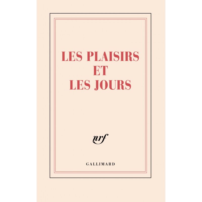 Carnet «Les plaisirs et les jours» Gallimard