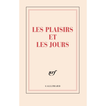 Carnet «Les plaisirs et les jours» Gallimard