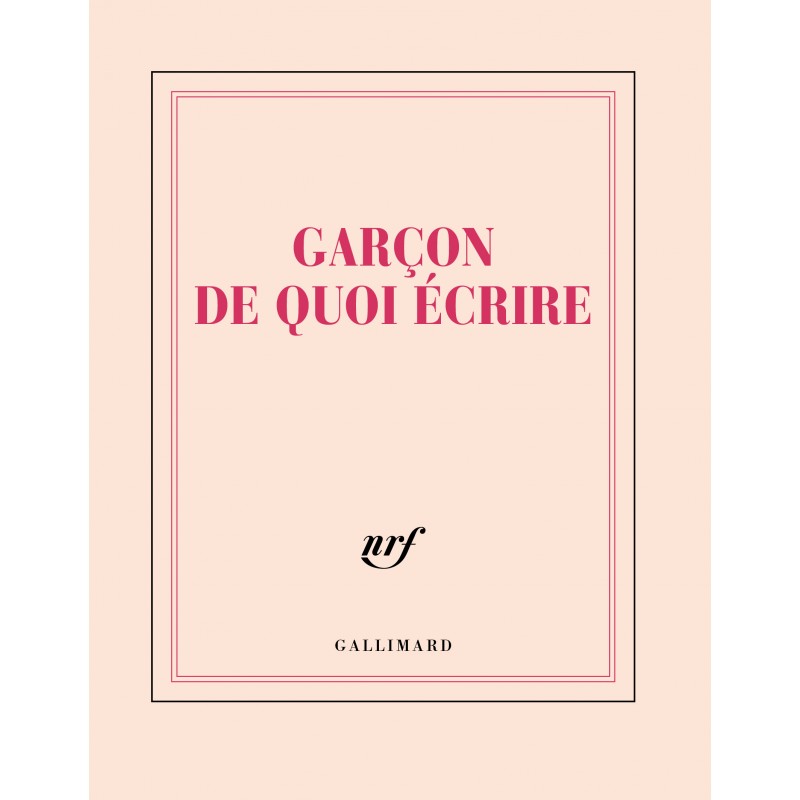 Carnet carré «Garçon de quoi écrire» Gallimard