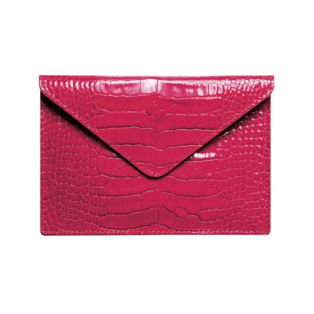 Enveloppe identité Croco Savannah Framboise royale Mignon Paris