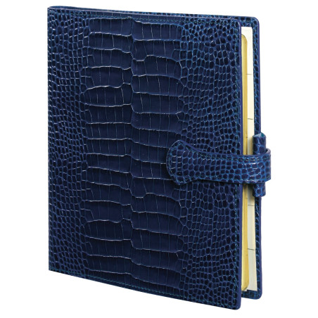 Organiseur AK 17 Croco Savannah bleu marine Mignon