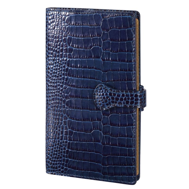 Organiseur AK 18 Croco Savannah bleu marine Mignon