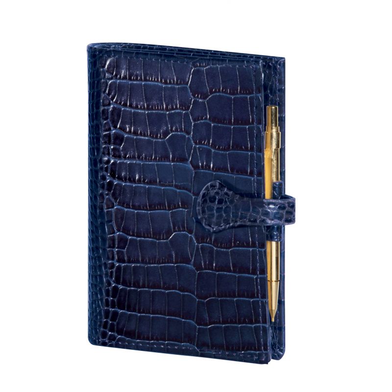 Agenda SK 12 Croco Savannah bleu marine Mignon