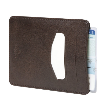 Porte-cartes Vachette Boston marron Mignon