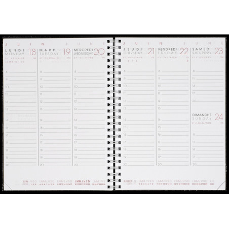 Agenda 15 × 21 Pekari havane avec patte - Agenda Moderne