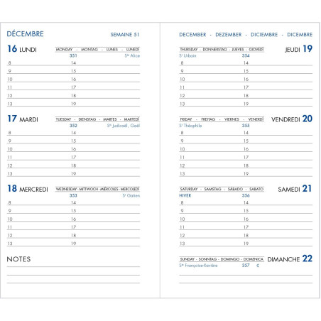 Agenda 9 × 15 Tozza sauge - Agenda Moderne
