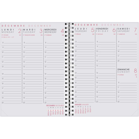 Agenda 15 × 21 Glossy bleu roi - Agenda Moderne