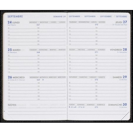 Agenda 9 × 15 Glossy bleu roi - Agenda Moderne