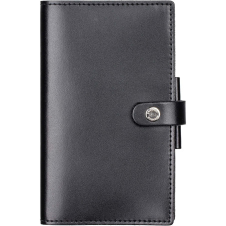 Agenda 9 × 15 Glossy noir avec patte - Agenda Moderne
