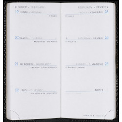 Agenda 6 × 14 Glossy bleu roi avec patte - Agenda Moderne