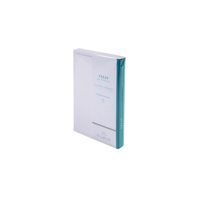 10 cartes Vélin de France + 10 enveloppes visite - G. Lalo