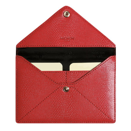 Enveloppe identité Bornéo rouge garance Mignon