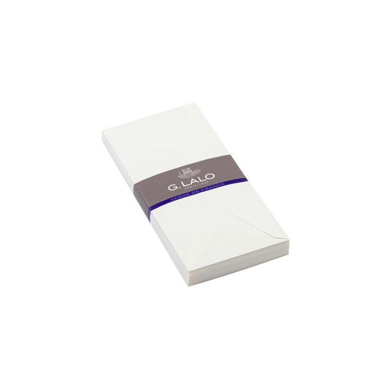 25 enveloppes DL (110x220mm) Vergé de France doublées - G. Lalo