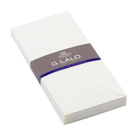 25 enveloppes DL (110x220mm) Vergé de France doublées - G. Lalo