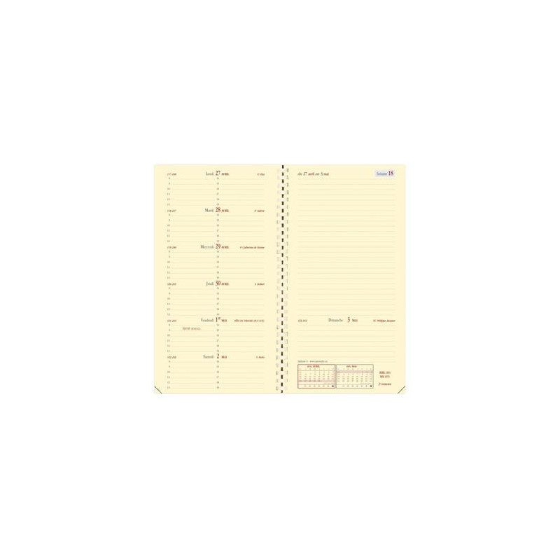 Agenda Quo Vadis Italnote S Prestige 2027 noir 8,8 x 17 cm