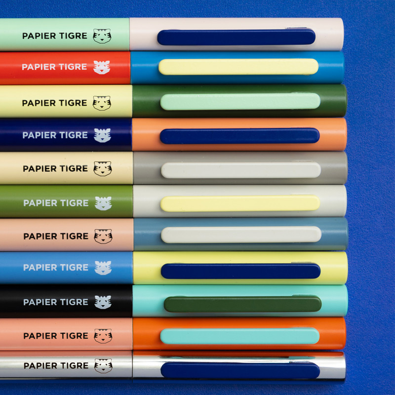Stylo-bille Vert / Jaune Papier Tigre – Rechargeable